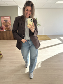 Strass blazer Azzurro - dark brown