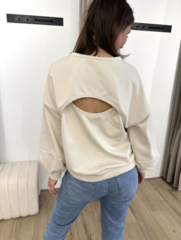 Jog open back pull Azzurro - beige