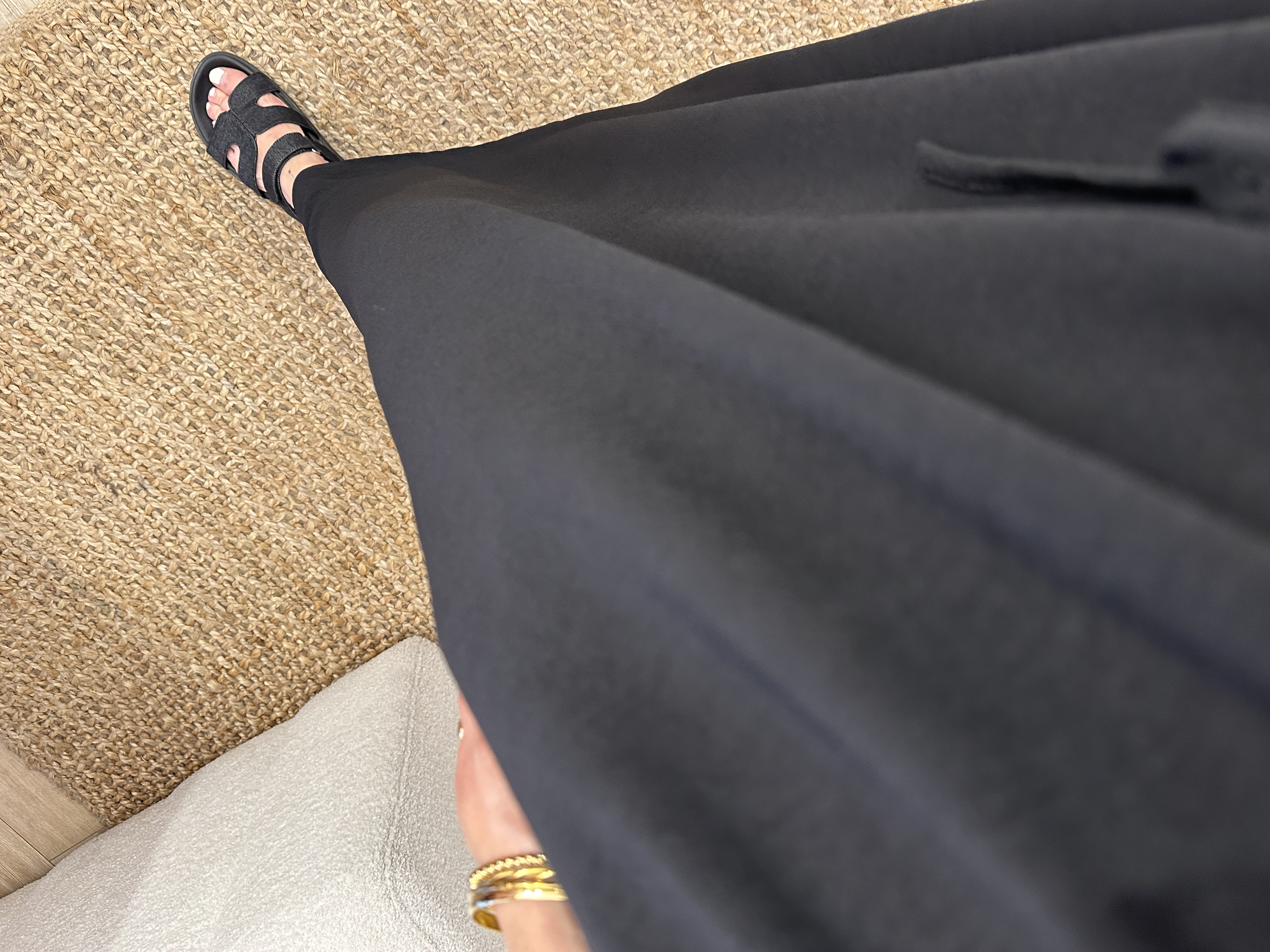 Basic maxi dress Azzurro - black