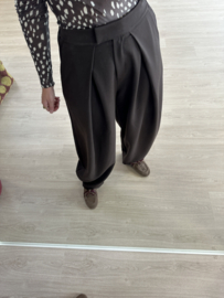 Pantalon fold Ambika - dark brown