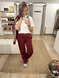 Stripe pants Azzurro - dark red