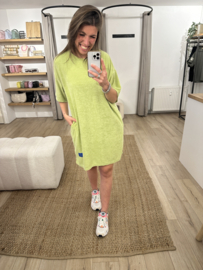 Terry t-shirt dress Azzurro - green