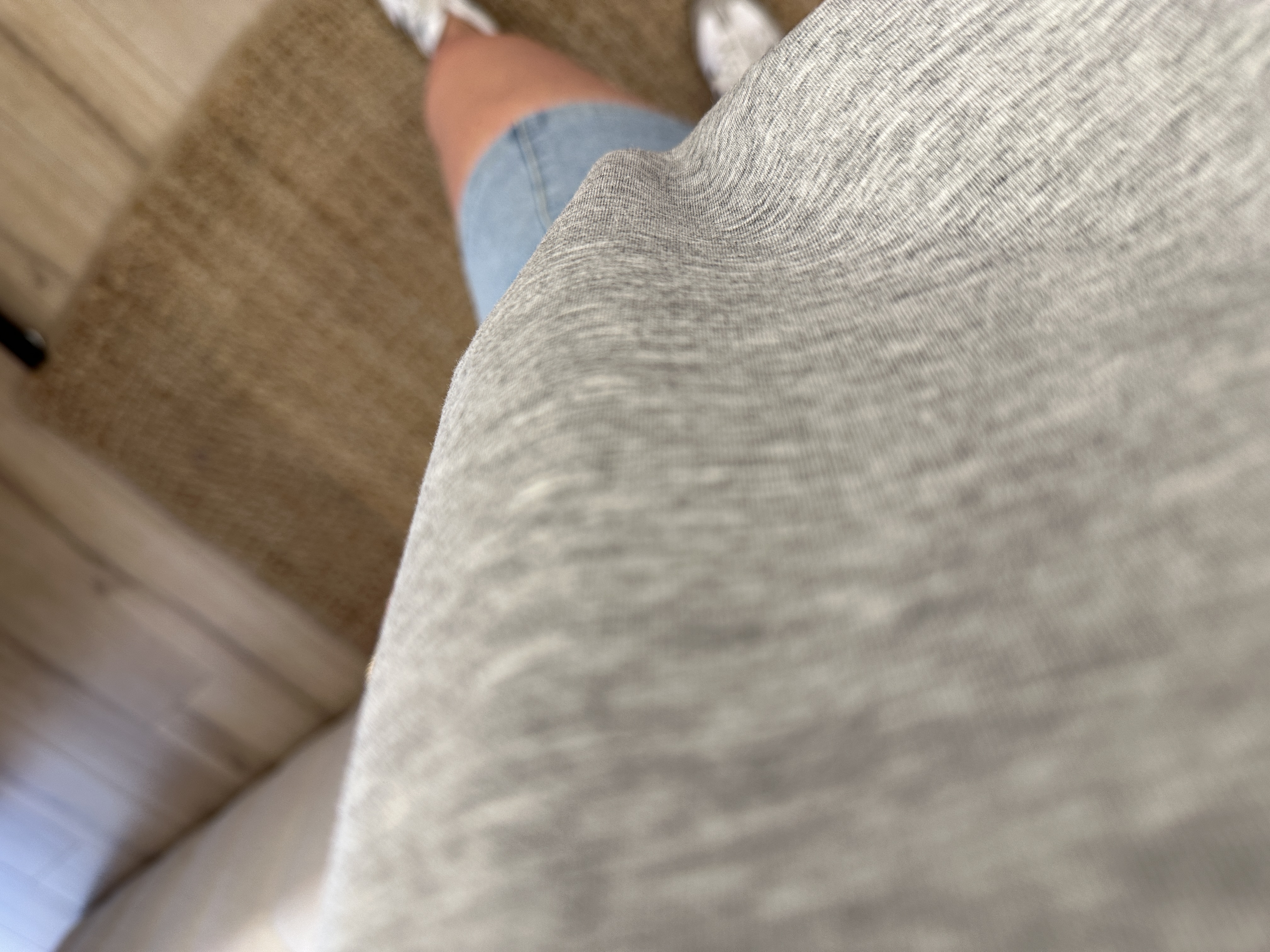 Soft shoulder top Azzurro - grey