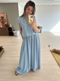Summer 2-piece set Azzurro - jeans blue