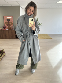 Autumn mantel long jacket - grey