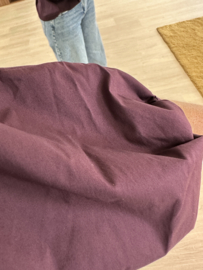 Puff button blouse - aubergine