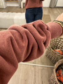 Retro sweater pull - washed bordeax