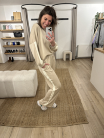 Soft stripe sweater pull Azzurro - beige
