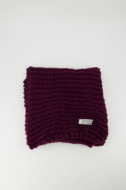 Knitted big scarf - bordeaux