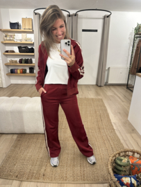 Stripe jacket Azzurro - dark red