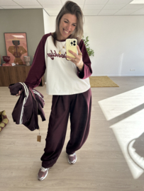 Brooklyn baseball pull - bordeaux