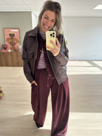 Leatherlook jacket Azzurro - dark bordeaux