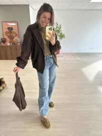 Blazer cardigan - dark brown