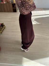 Pantalon fold Ambika - bordeaux