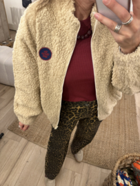 Teddy jacket Azzurro - beige