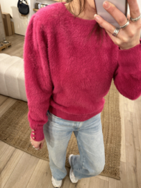 Fluff pull Azzurro - pink