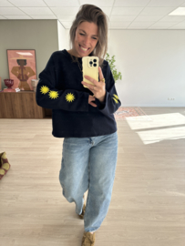 Sun sweater pull - dark blue/yellow
