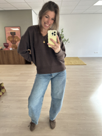 V-pull Azzurro - dark brown