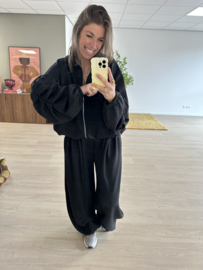 Soft zipper cord set - black
