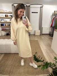 Jog pocket dress Azzurro - beige