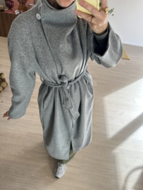 Autumn mantel long jacket - grey