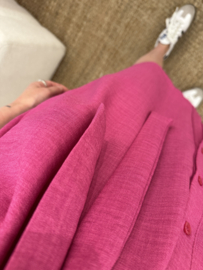 Basic pocket dress Azzurro - magenta