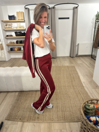 Stripe pants Azzurro - dark red
