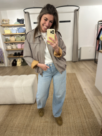Check jacket - dark yellow