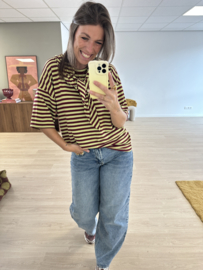 Stripe scarf tee Azzurro - green/bordeaux