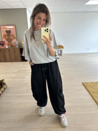 Parachut cord pants - black