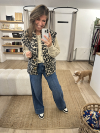 Animal gilet Azzurro - beige/black