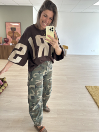 Camo cargo pants - army green