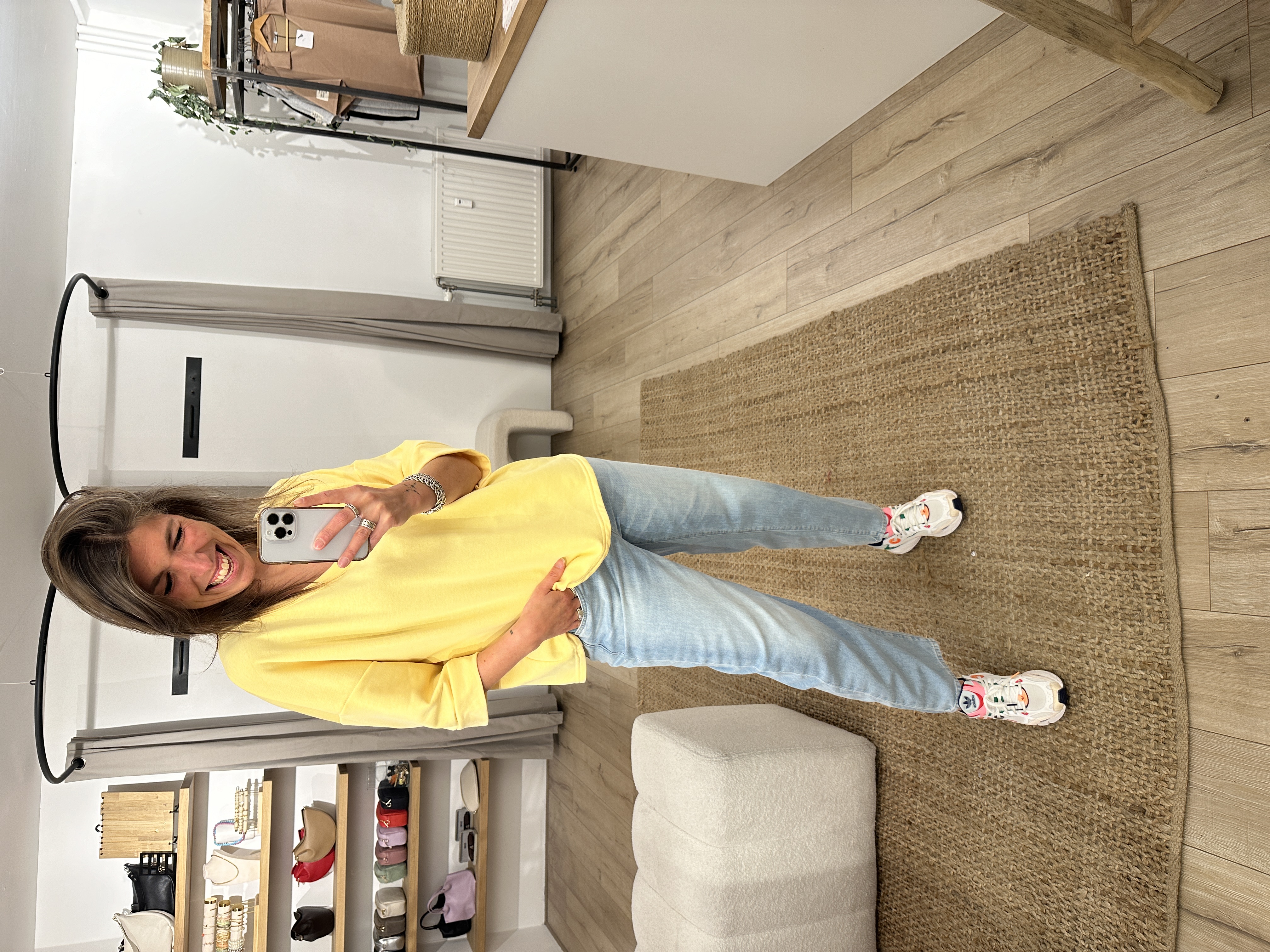Jog wide V-pull Azzurro - yellow