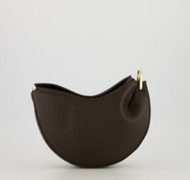 Leather cookie bag - dark brown
