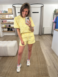 Flower short Azzurro - yellow