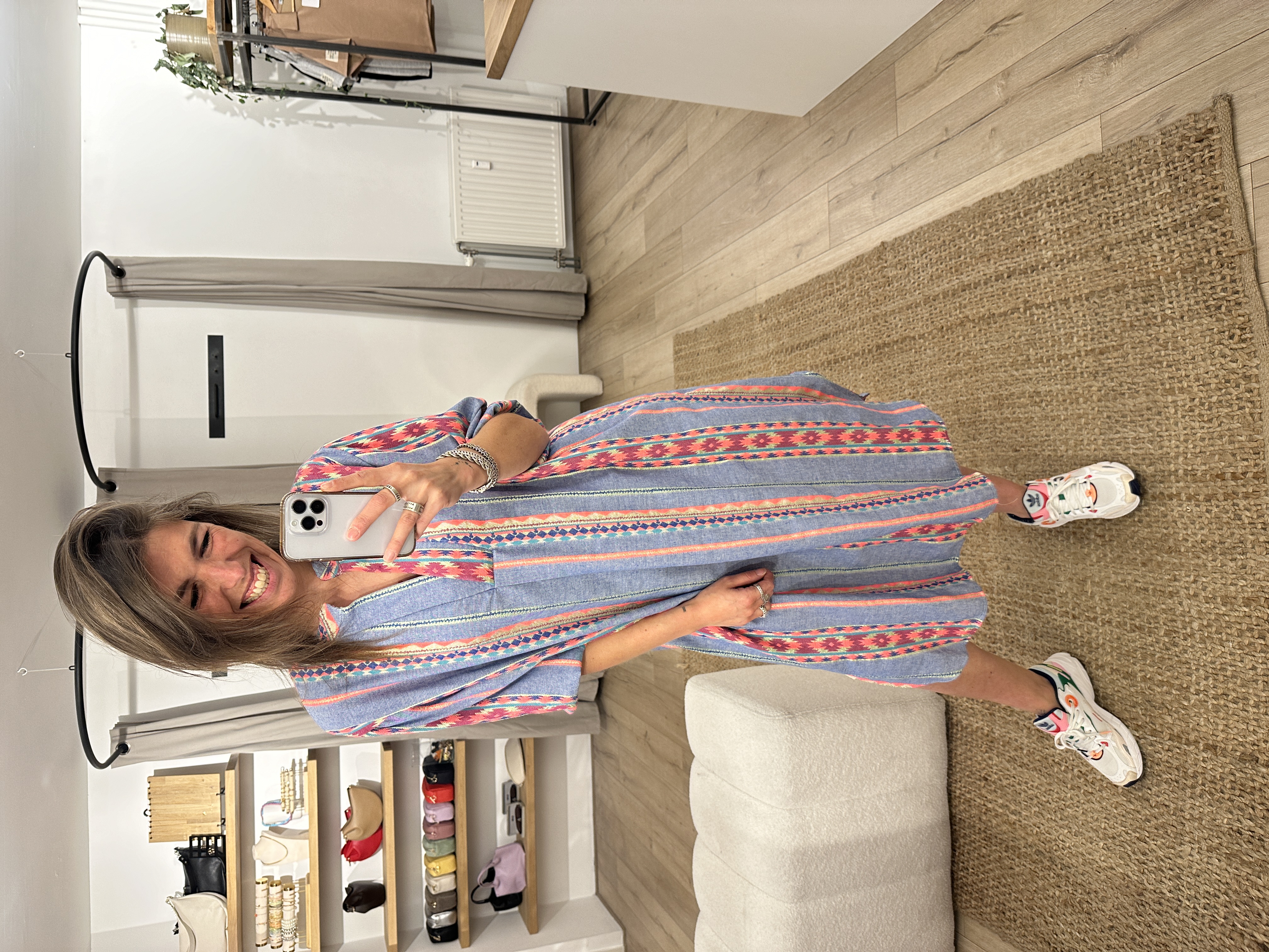 Aztec dress - blue