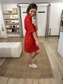 Chique short dress Azzurro - red