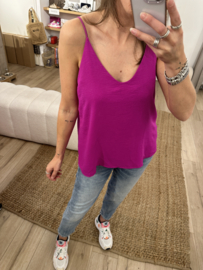 Basic top Azzurro - magenta