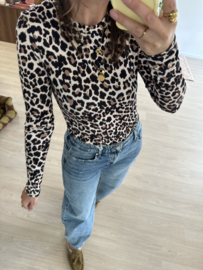 Print soft longsleeve Azzurro - panter