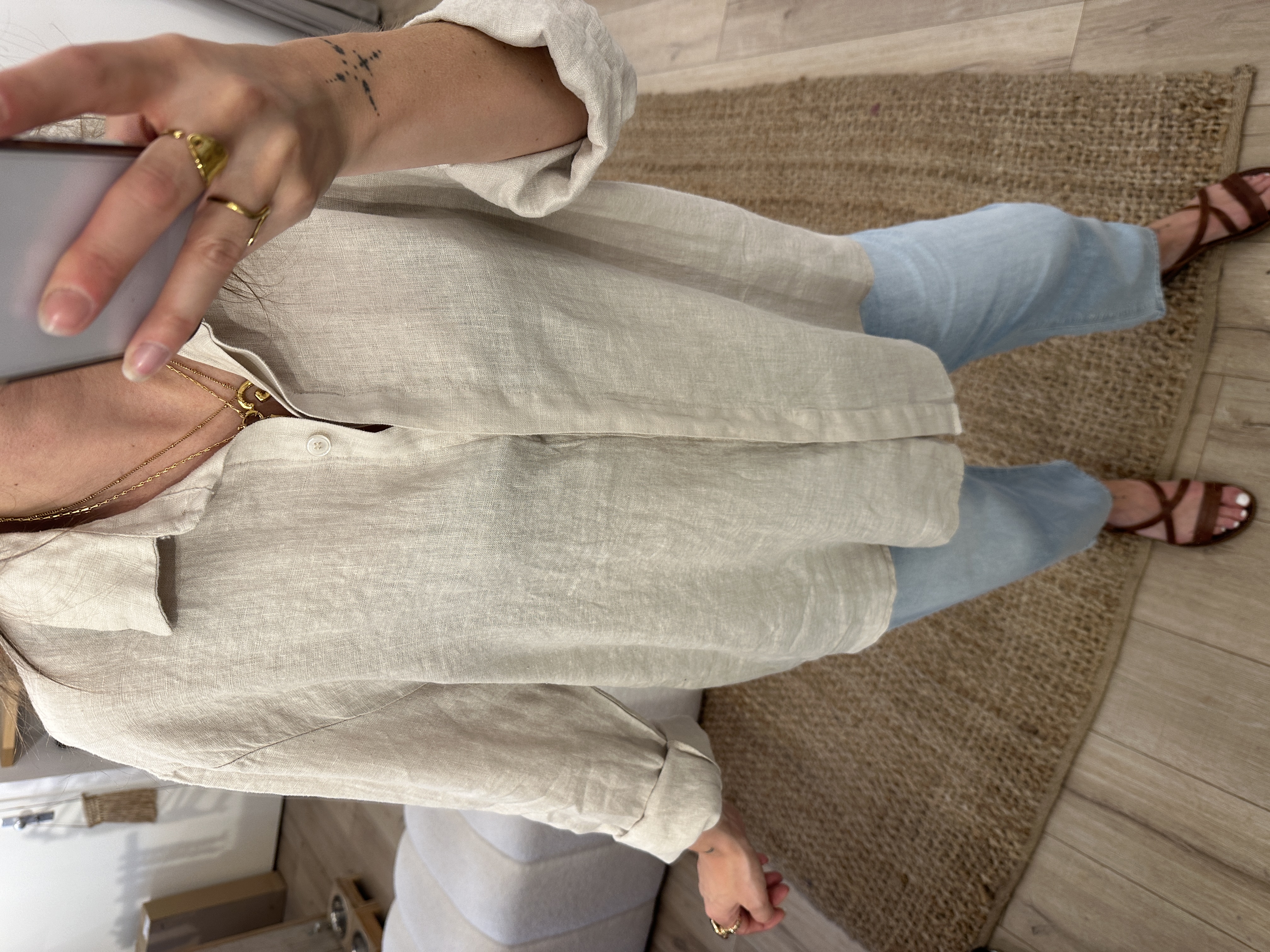 Linen blouse - beige