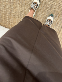 Comfy split skirt Azzurro - dark brown