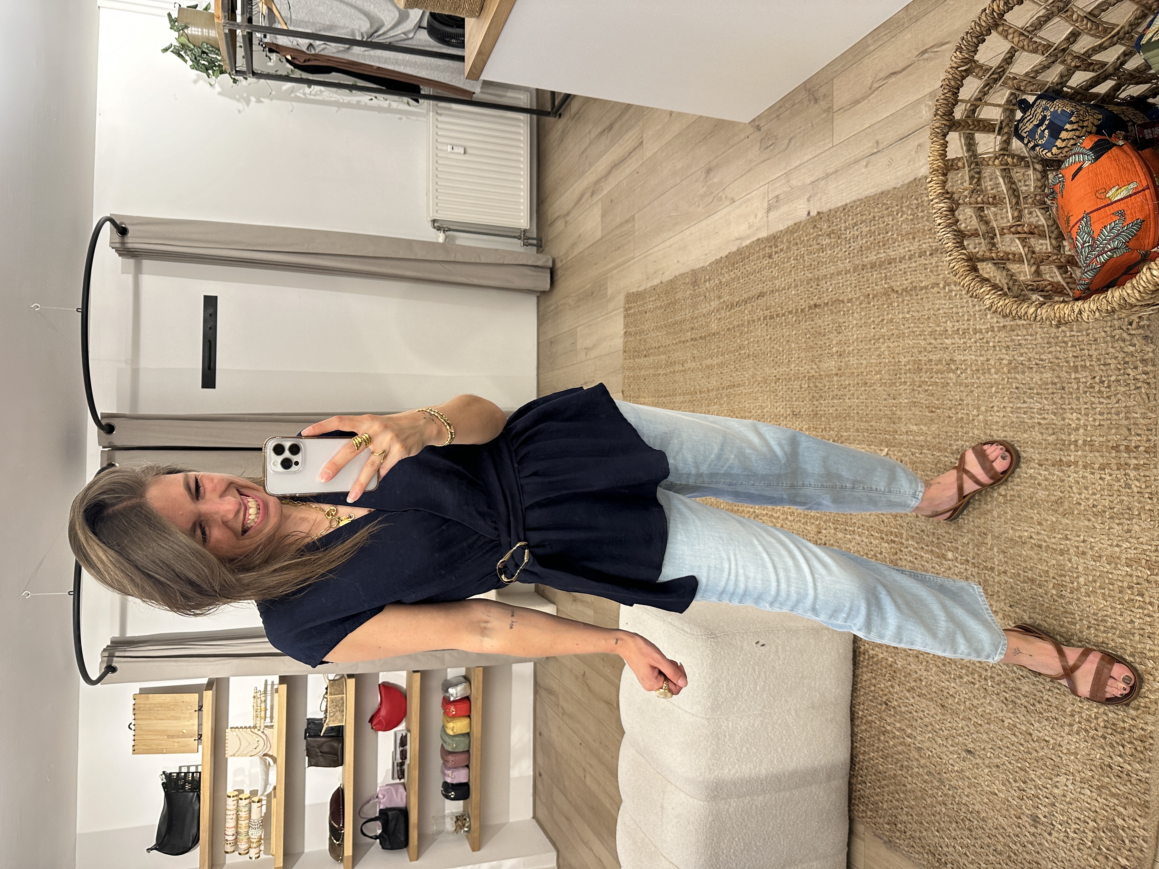 Buckle top Ambika - dark blue