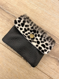 Leather wallet - spot white