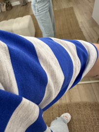 Amour stripe tee - cobalt