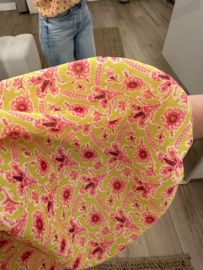 Summer wide blouse Azzurro - lime