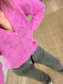 Knitted cardigan Azzurro - purple