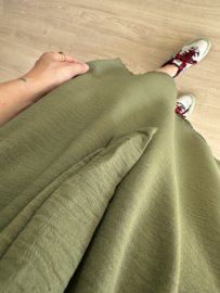 Basic ruffle ceintuur dress Azzurro - army green