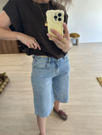 Basic elastic top - dark brown