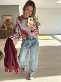 Stripe longsleeve Azzurro - bordeaux/blue light