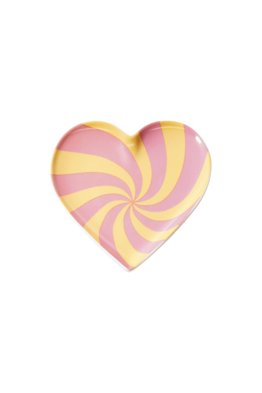 Heart jewelry tray - swirl pink